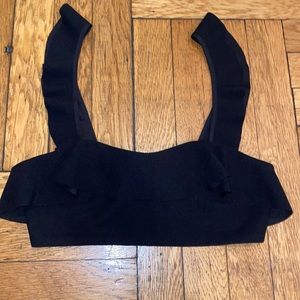 Genuine People Ruffle Bra Tie Back Top